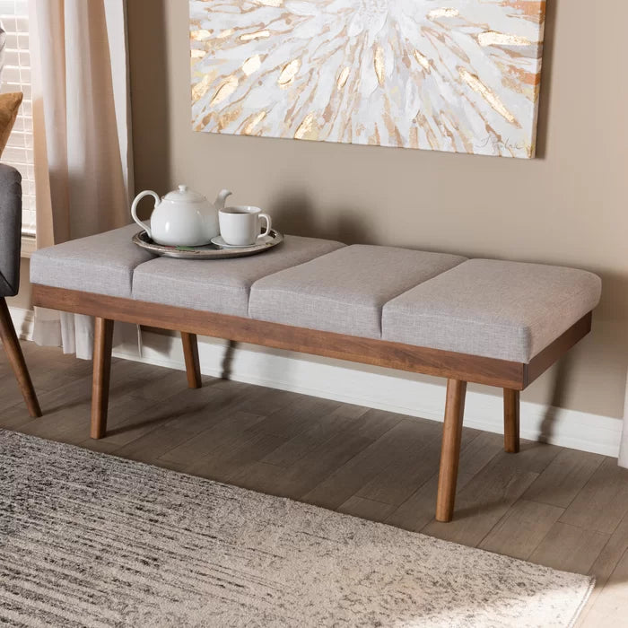 Shelinter Polyester Upholstered Bench - Wooden Bazar