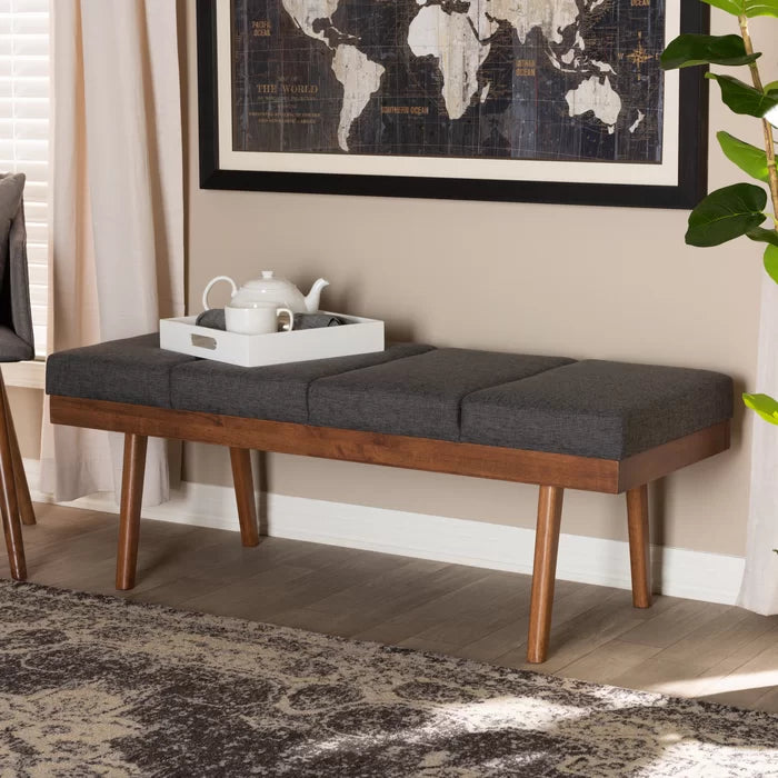 Shelinter Polyester Upholstered Bench - Wooden Bazar