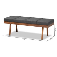 Shelinter Polyester Upholstered Bench - Wooden Bazar