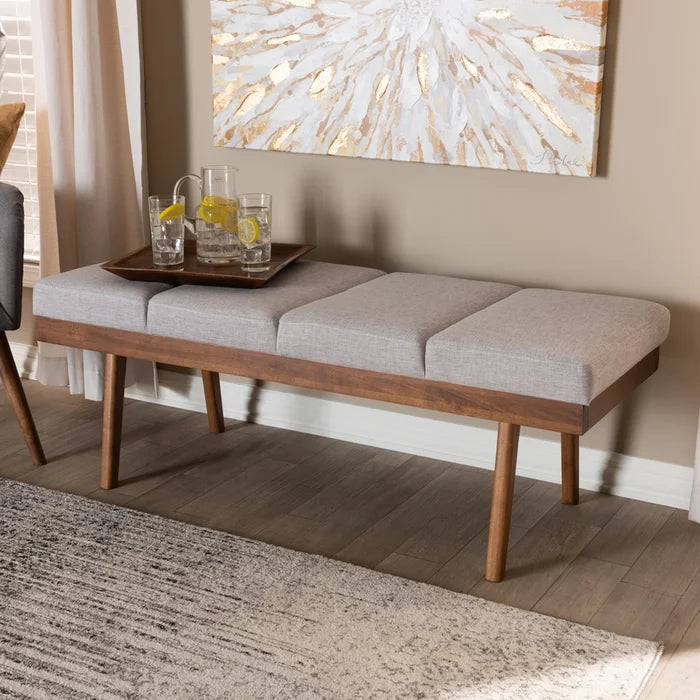 Shelinter Polyester Upholstered Bench - Wooden Bazar