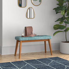Halepinio  Polyester Upholstered Bench - Wooden bazar