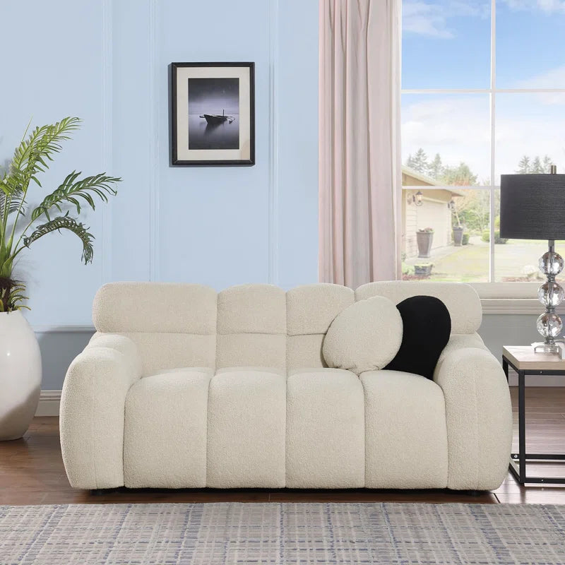 Bouclen Fabric Triple And Double Luxury Sofa Set