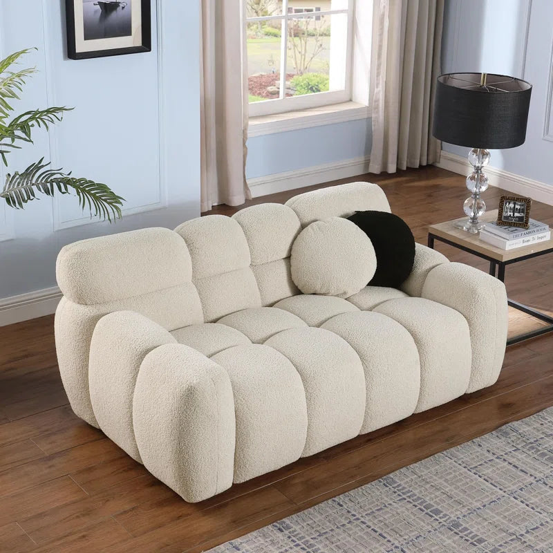 Bouclen Fabric Triple And Double Luxury Sofa Set