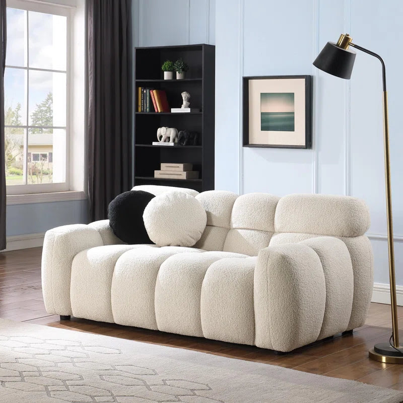 Bouclen Fabric Triple And Double Luxury Sofa Set