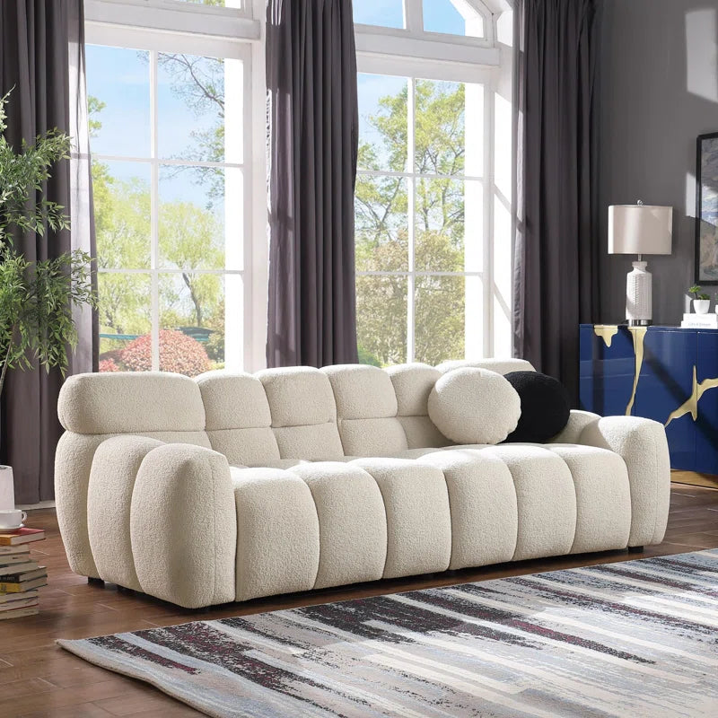 Bouclen Fabric Triple And Double Luxury Sofa Set