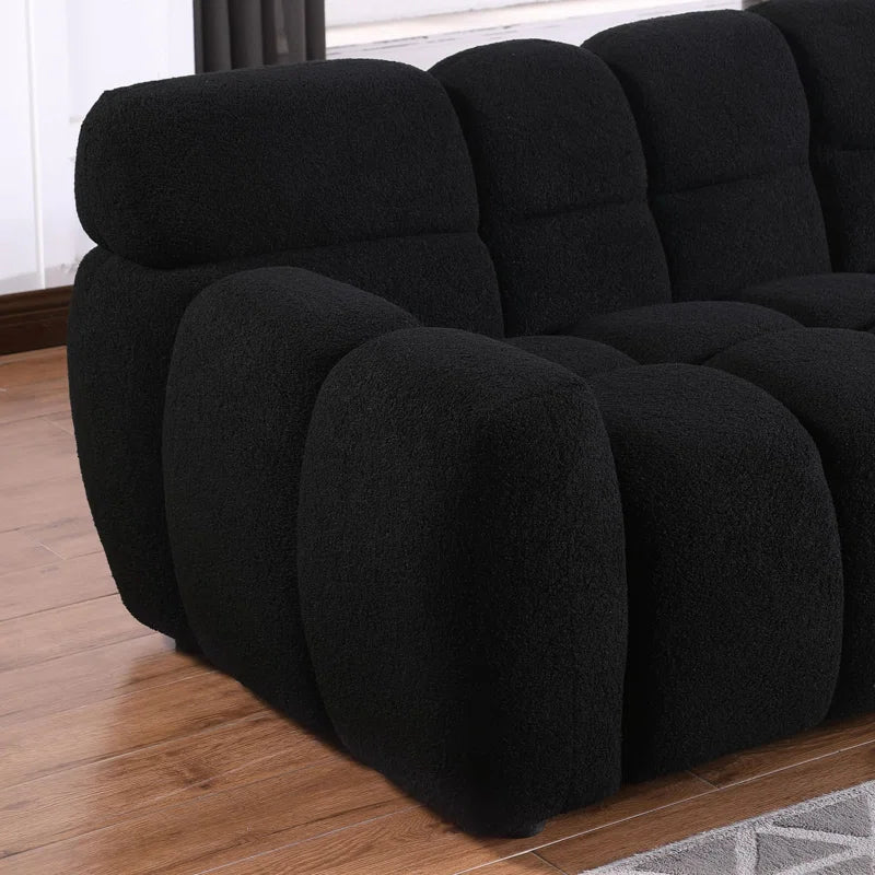 Bouclen Fabric Triple And Double Luxury Sofa Set