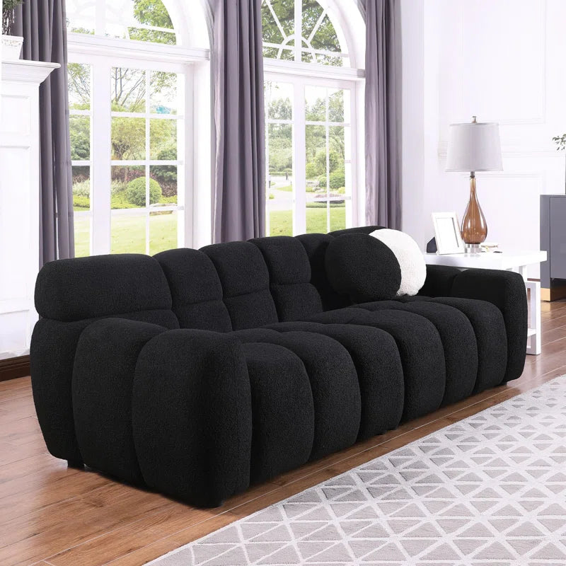 Bouclen Fabric Triple And Double Luxury Sofa Set