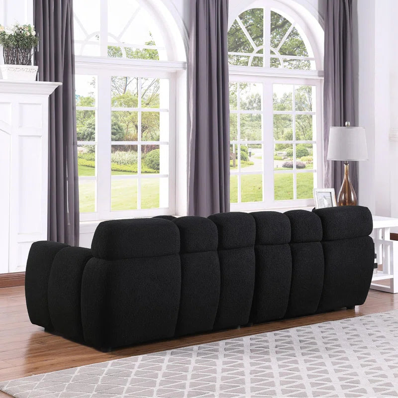 Bouclen Fabric Triple And Double Luxury Sofa Set