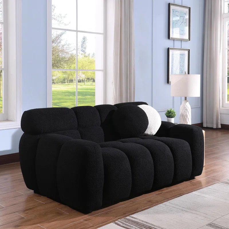 Bouclen Fabric Triple And Double Luxury Sofa Set