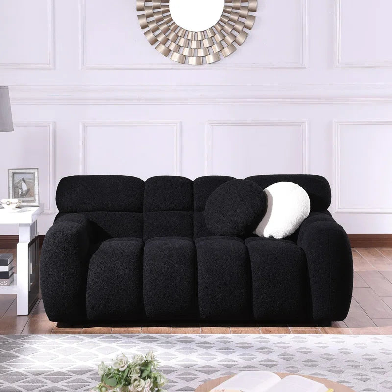 Bouclen Fabric Triple And Double Luxury Sofa Set