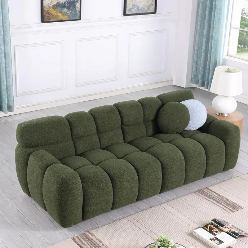 Bouclen Fabric Triple And Double Luxury Sofa Set