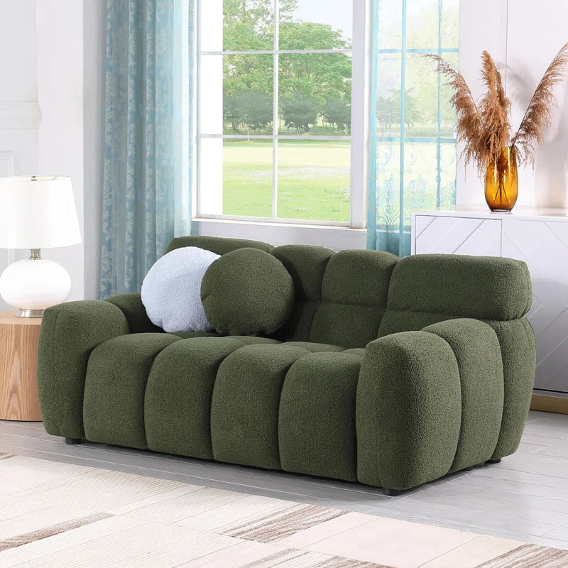 Bouclen Fabric Triple And Double Luxury Sofa Set