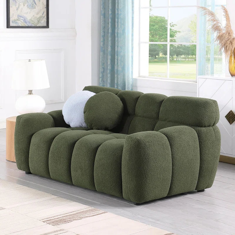 Bouclen Fabric Triple And Double Luxury Sofa Set