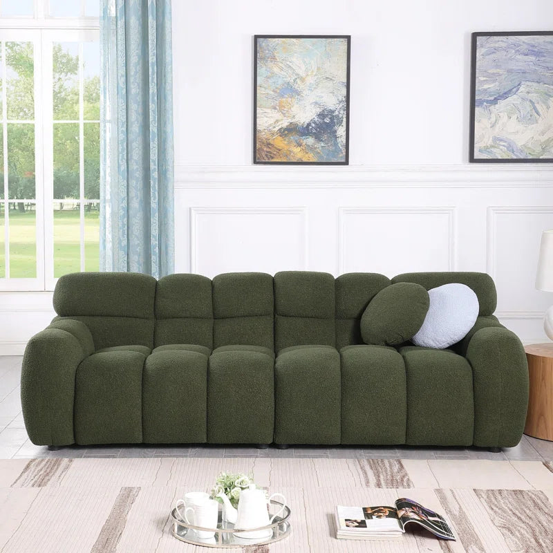 Bouclen Fabric Triple And Double Luxury Sofa Set