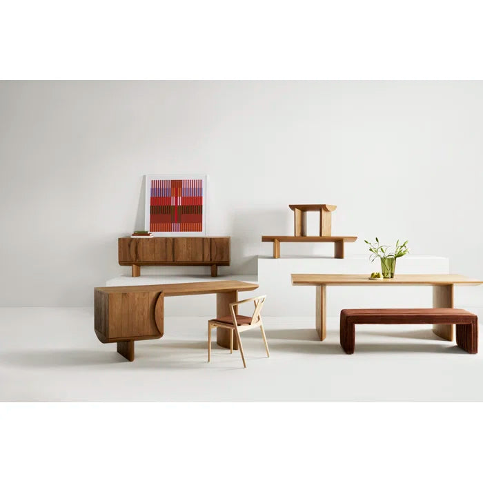 Vartul Upholstered Bench - Wooden bazar