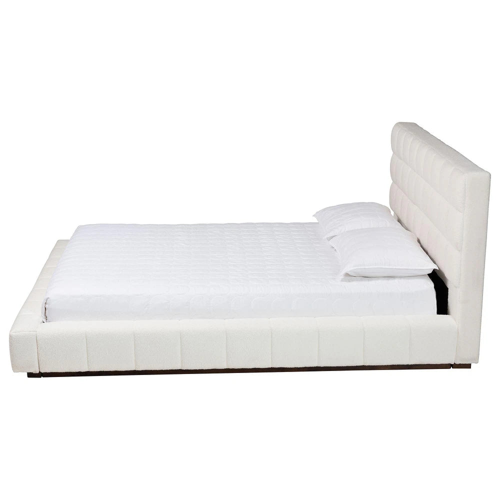 Braylin Glam and Luxe Teddy-Bear Fabric Platform Bed
