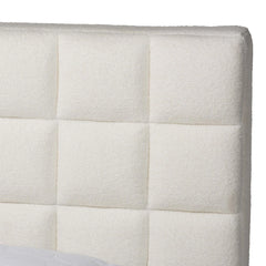 Braylin Glam and Luxe Teddy-Bear Fabric Platform Bed