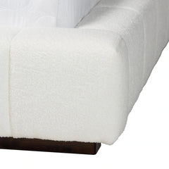 Braylin Glam and Luxe Teddy-Bear Fabric Platform Bed