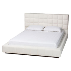 Braylin Glam and Luxe Teddy-Bear Fabric Platform Bed