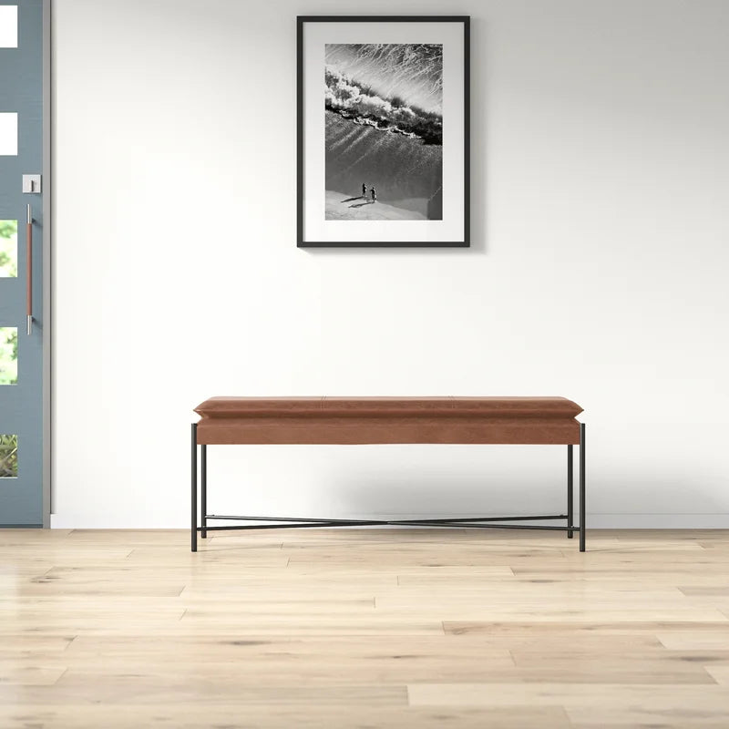 Vegan Leather Bench Vegan Leather Bench - Wooden Bazar