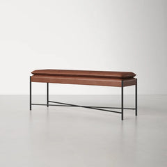 Vegan Leather Bench Vegan Leather Bench - Wooden Bazar