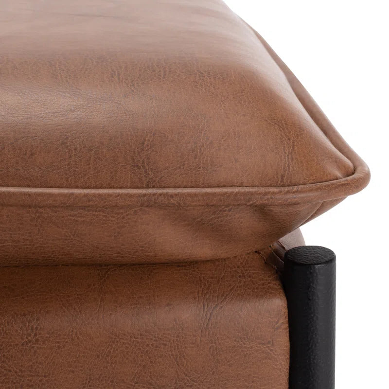 Vegan Leather Bench Vegan Leather Bench - Wooden Bazar