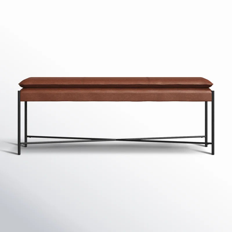 Vegan Leather Bench Vegan Leather Bench - Wooden Bazar