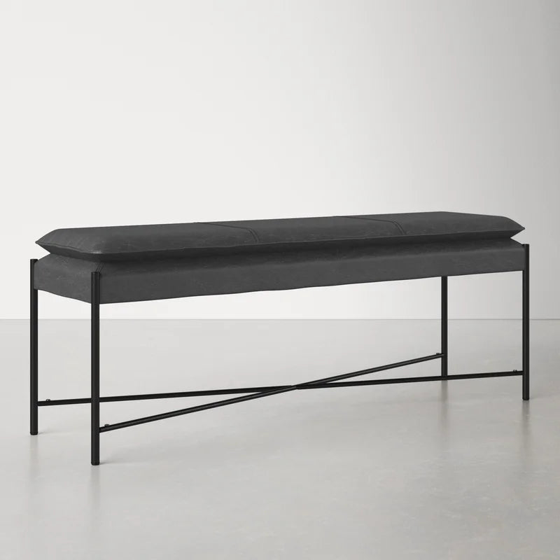 Vegan Leather Bench Vegan Leather Bench - Wooden Bazar