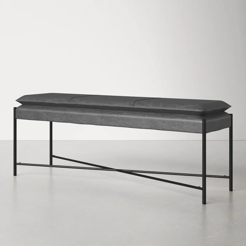 Vegan Leather Bench Vegan Leather Bench - Wooden Bazar