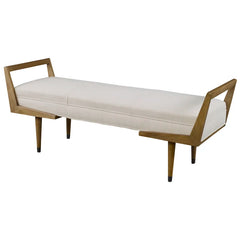 Shardaan Polyester Blend Upholstered Bench - wooden Bazar
