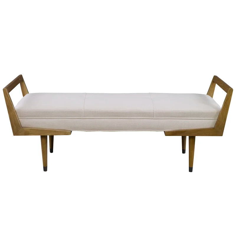 Shardaan Polyester Blend Upholstered Bench - wooden Bazar