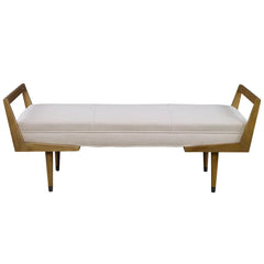 Shardaan Polyester Blend Upholstered Bench - wooden Bazar