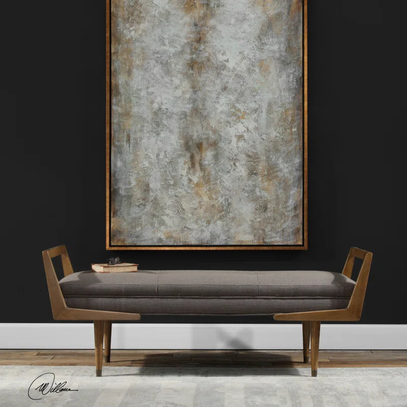 Shardaan Polyester Blend Upholstered Bench - wooden Bazar