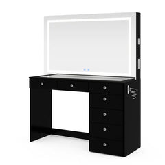 Kantelop Premium Makeup Vanity With Bluetooth Speakers And Full LED Mirror