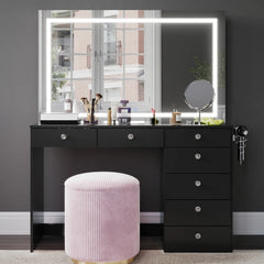 Kantelop Premium Makeup Vanity With Bluetooth Speakers And Full LED Mirror