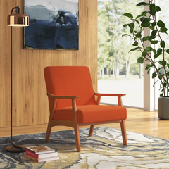 Kakoon Modern Upholstered Armchair - Wooden Bazar