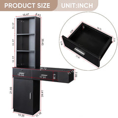 Dejox Wall-Mount Makeup Vanity Dressing Table with Drawers