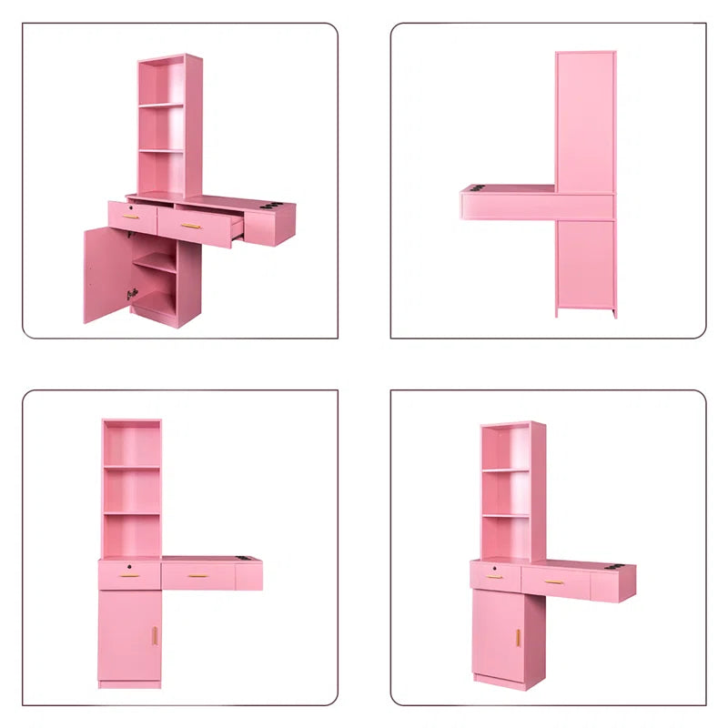 Dejox Wall-Mount Makeup Vanity Dressing Table with Drawers