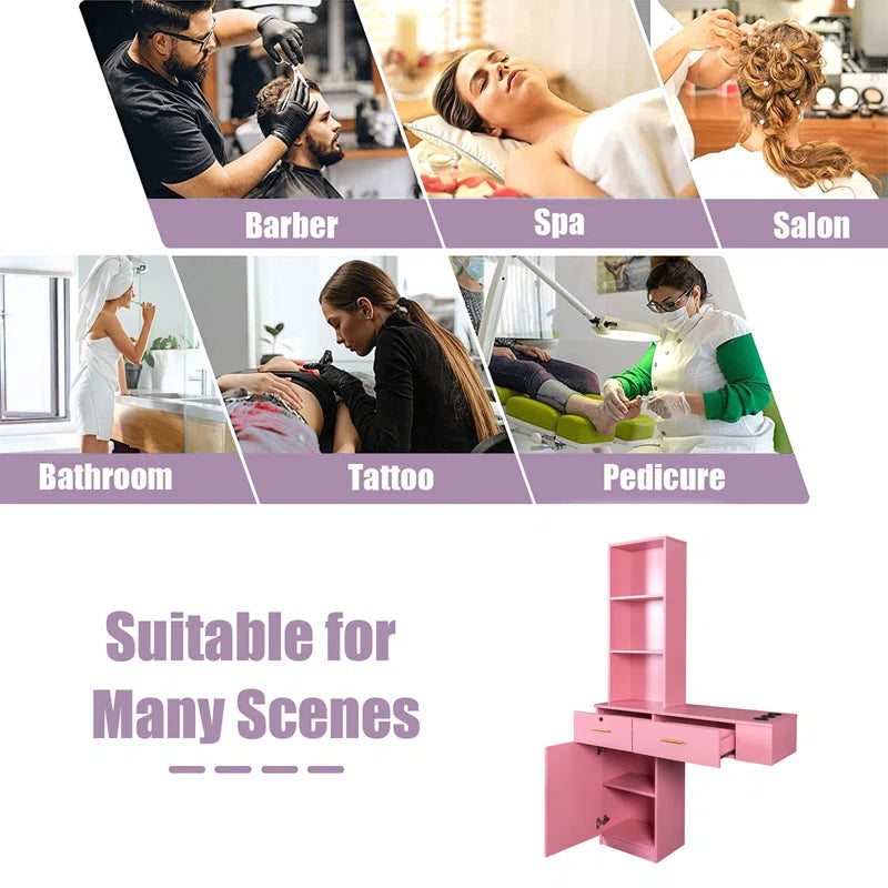 Dejox Wall-Mount Makeup Vanity Dressing Table with Drawers
