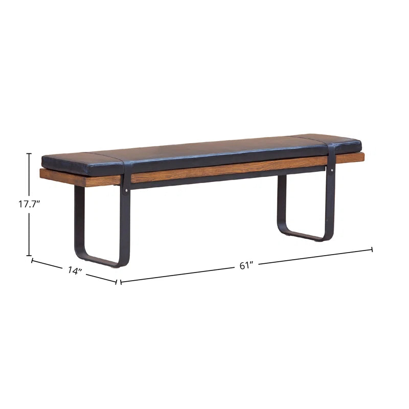 Shaloon  Upholstered Bench - Wooden Bazar