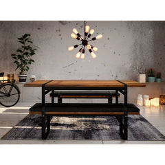 Shaloon  Upholstered Bench - Wooden Bazar