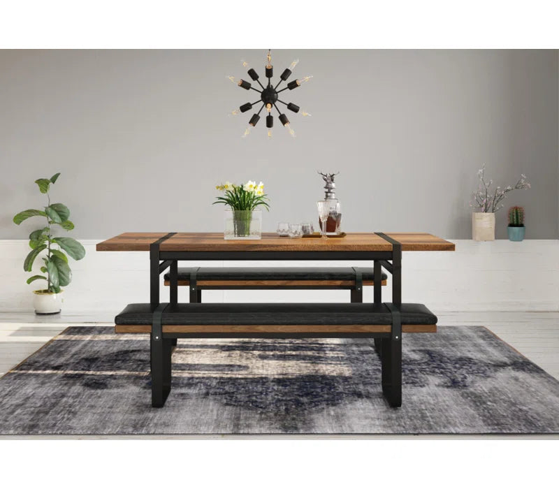 Shaloon  Upholstered Bench - Wooden Bazar