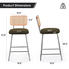 Burokern Swivel 25.2" Counter and bar Stool (Set of 2)