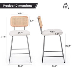 Burokern Swivel 25.2" Counter and bar Stool (Set of 2)