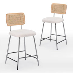 Burokern Swivel 25.2" Counter and bar Stool (Set of 2)