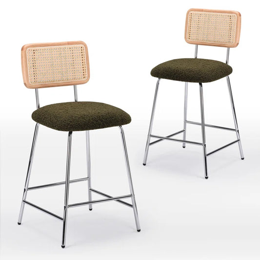 Burokern Swivel 25.2" Counter and bar Stool (Set of 2)