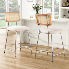 Burokern Swivel 25.2" Counter and bar Stool (Set of 2)