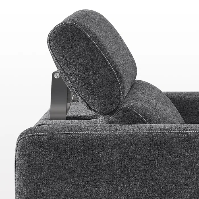 High Leg Recliner with Adjustable Headrest, Fabric Upholstered, Wall-hugger Power Recliner