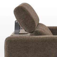High Leg Recliner with Adjustable Headrest, Fabric Upholstered, Wall-hugger Power Recliner