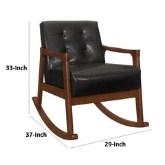 Herry Solid Wood Rocking Chair for Modern Living - Wooden Bazar